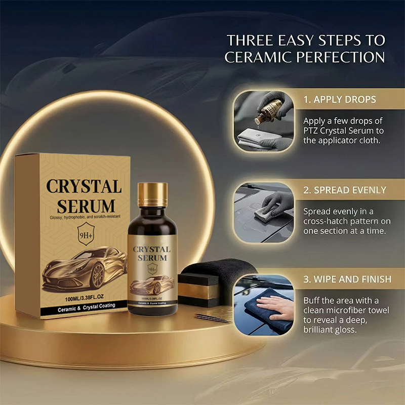 Ceramic Car Coating Kit - Deep Gloss, 9H+ Hardness & Extreme Hydrophobic