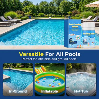 Long Lasting Pool Cleaner Tablets Crystal Clear Water Maintenance Supplies