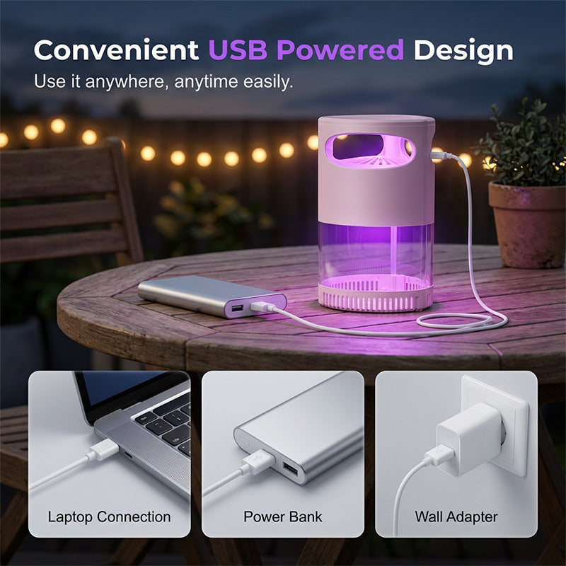 UV Mosquito Killer Lamp – quiet, USB, chemical-free