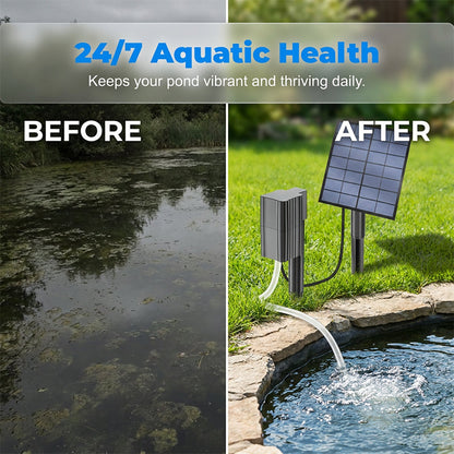 🔥🔥Solar Pond Aerator with Air Pump