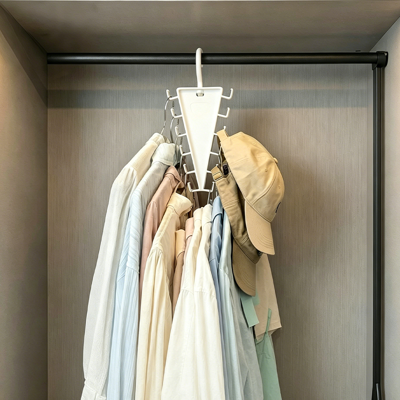 ⏳🔥LIMITED-TIME 49% OFF! ⏰Space-Saving Triangle Closet Hanger | Double Your Wardrobe Storage🗄️👕